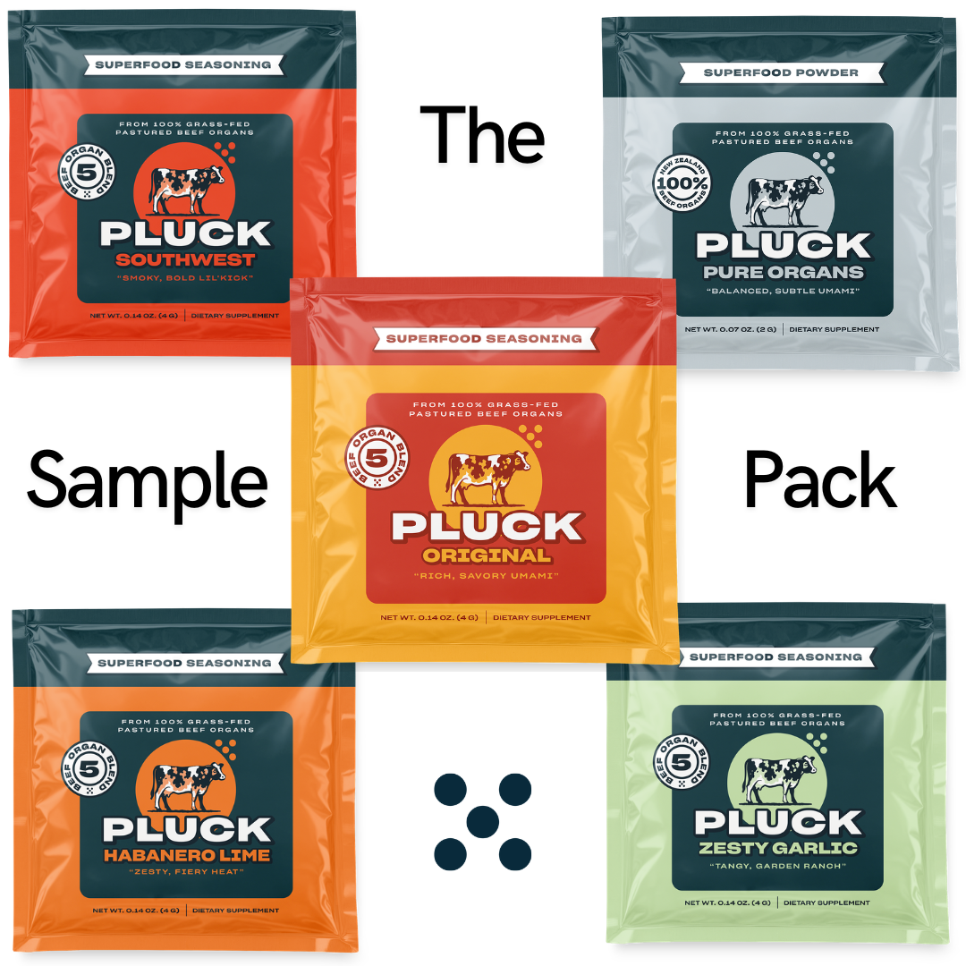 Pluck Sample Pack – Animal-Based Superfood Seasoning Sampler