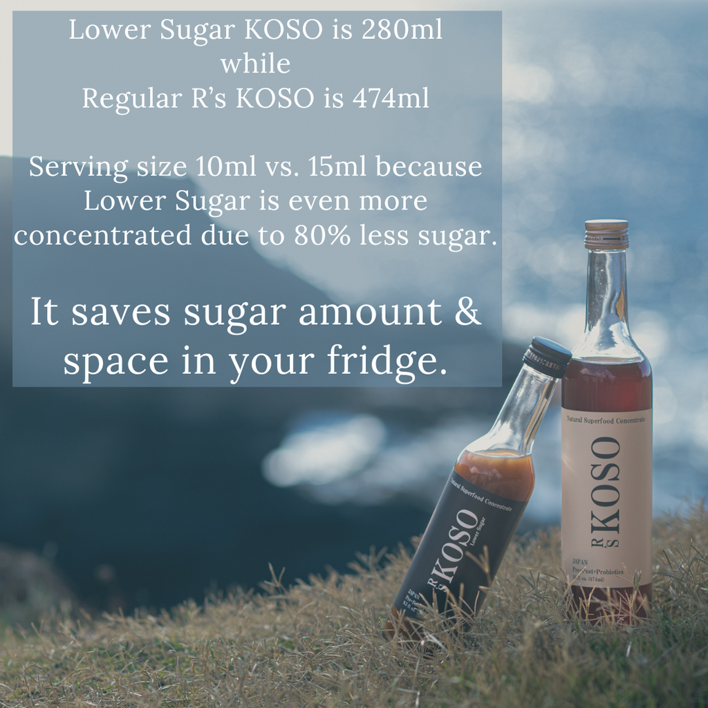 R's KOSO Lower Sugar - Japanese Postbiotic Drink (280ml / 9.5oz)×2 bottles