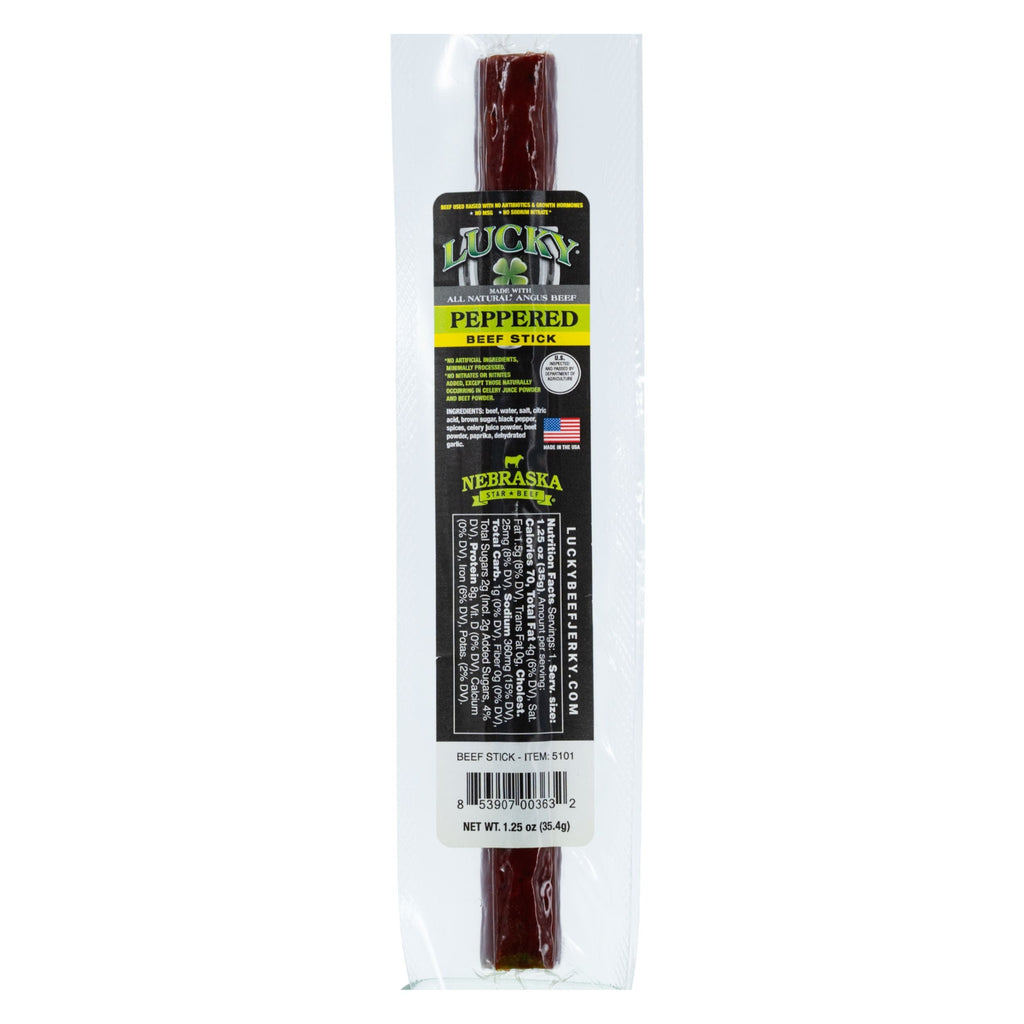 Black Pepper Beef Stick | 1.25 oz. | Pack of 6 | All Natural Angus Beef | Perfectly Seasoned | Made in Holdrege, NE | Nebraska Star Beef