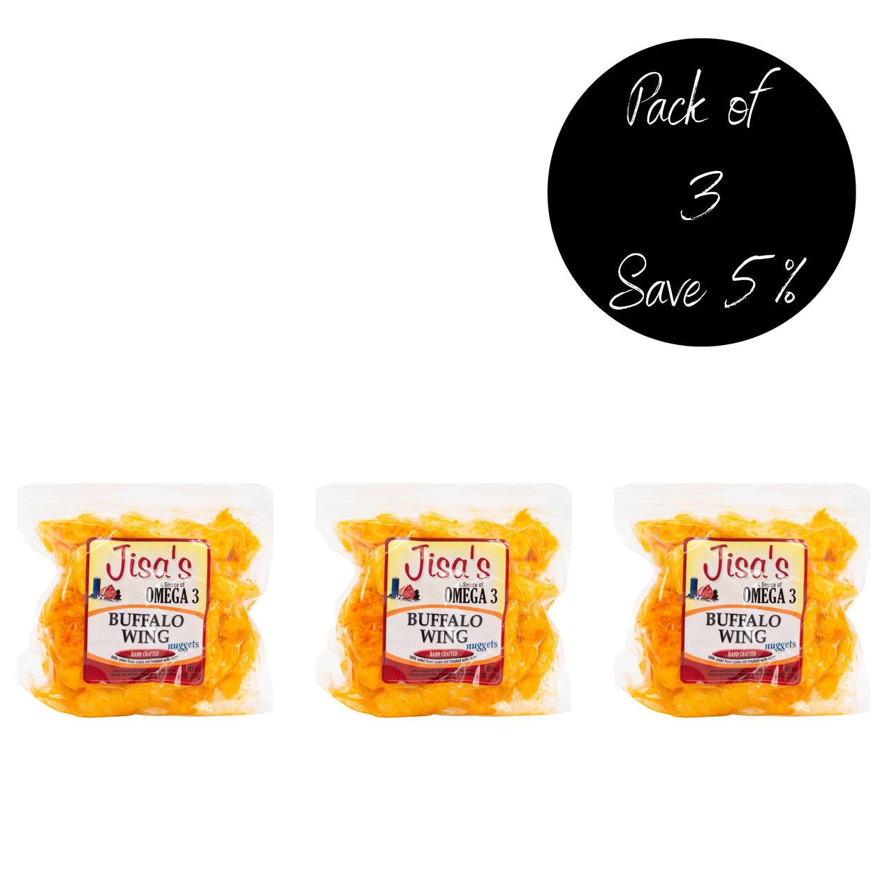 Buffalo Wing Cheese Nuggets | Pack of 3 | 8 oz