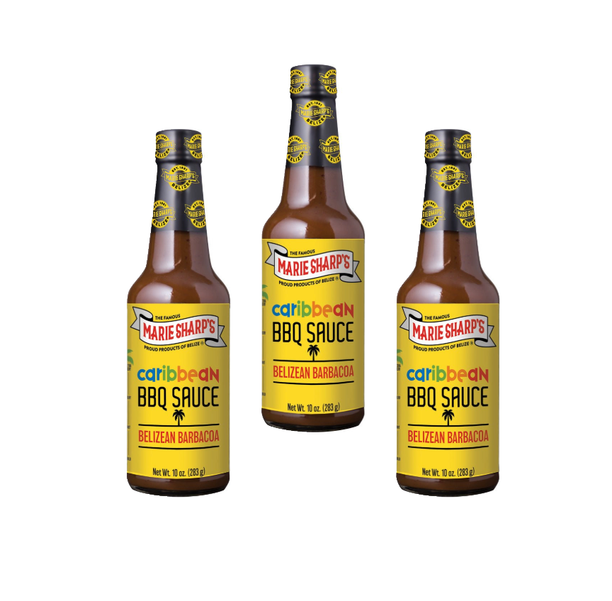 Marie Sharp's Belizean Barbacoa Caribbean BBQ Sauce 10 ounce Pack of Three