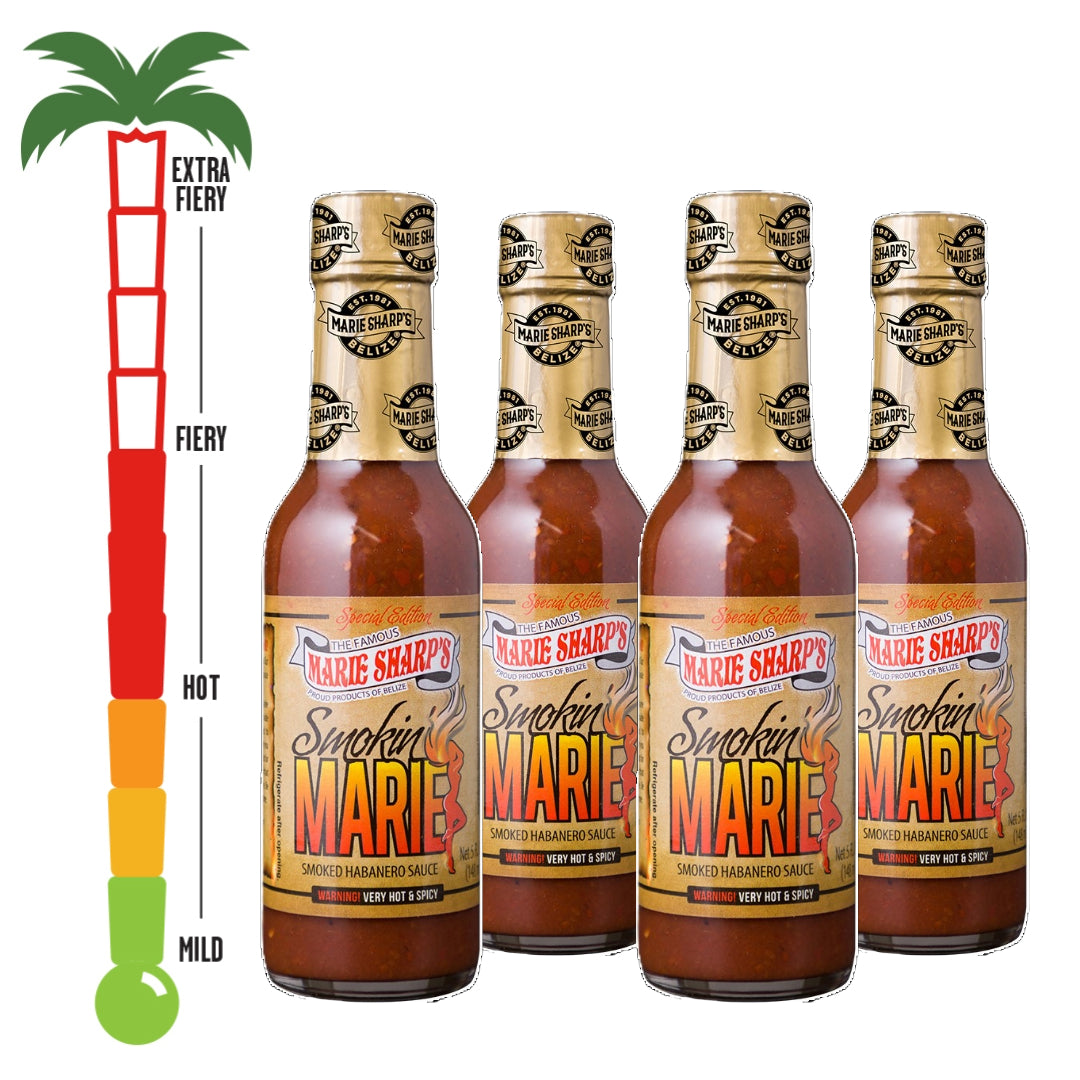 Marie Sharp's Smokin' Marie Habanero Pepper Sauce - 4 Pack