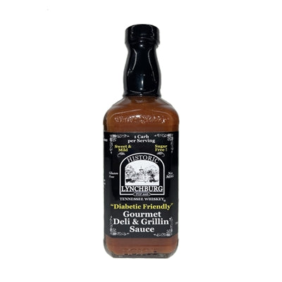 Historic Lynchburg Hot Sugar Free Gourmet Deli and Grillin' Sauce 16 Oz.