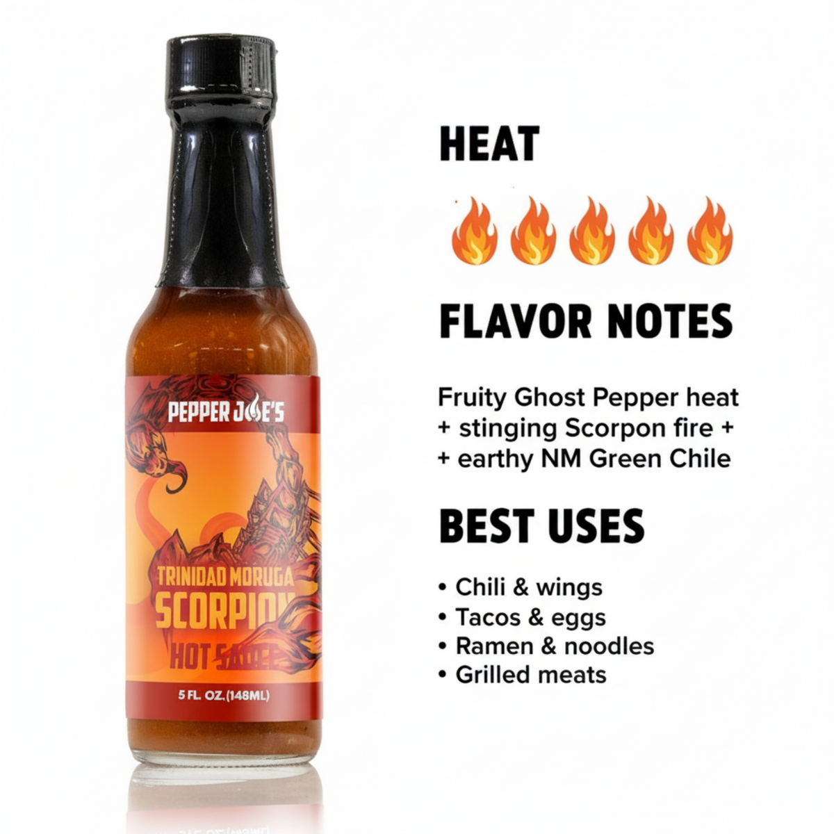 Trinidad Moruga Scorpion Hot Sauce - 5 oz