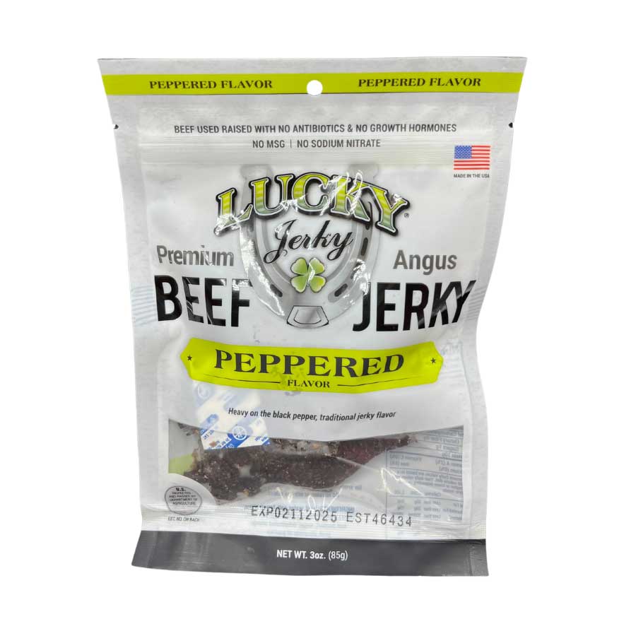 Black Pepper Beef Jerky | 3 oz. Bag | Big, Bold Flavor | Tender Jerky | Made in Holdrege, NE | Nebraska Star Beef