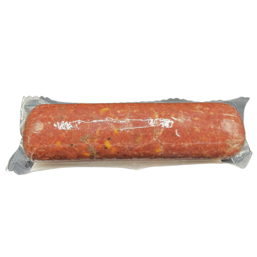 Jalapeno Peppercheese Summer Sausage | All Natural Bison Meat | High Protein Snack | No MSG | Ready To Eat | Charcuterie Meat | 7-8 oz. Roll | Cooked To Tender Perfection | Extra Kick In Every Bite | Perfect Gift Idea