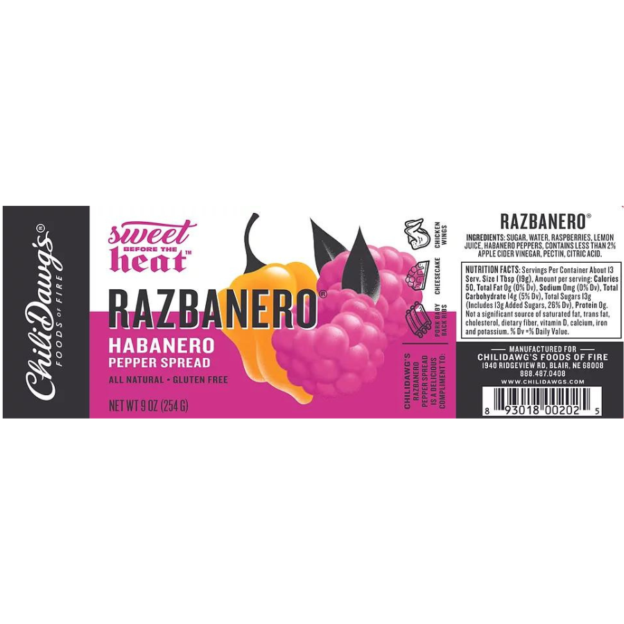 Razbanero Pepper Spread | 9 oz | Gluten Free | Chili Dawg's Foods of Fire