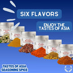 Asian Seasonings Gift Set - Tastes of Asia - Artisanal Spice Blends Six Pack