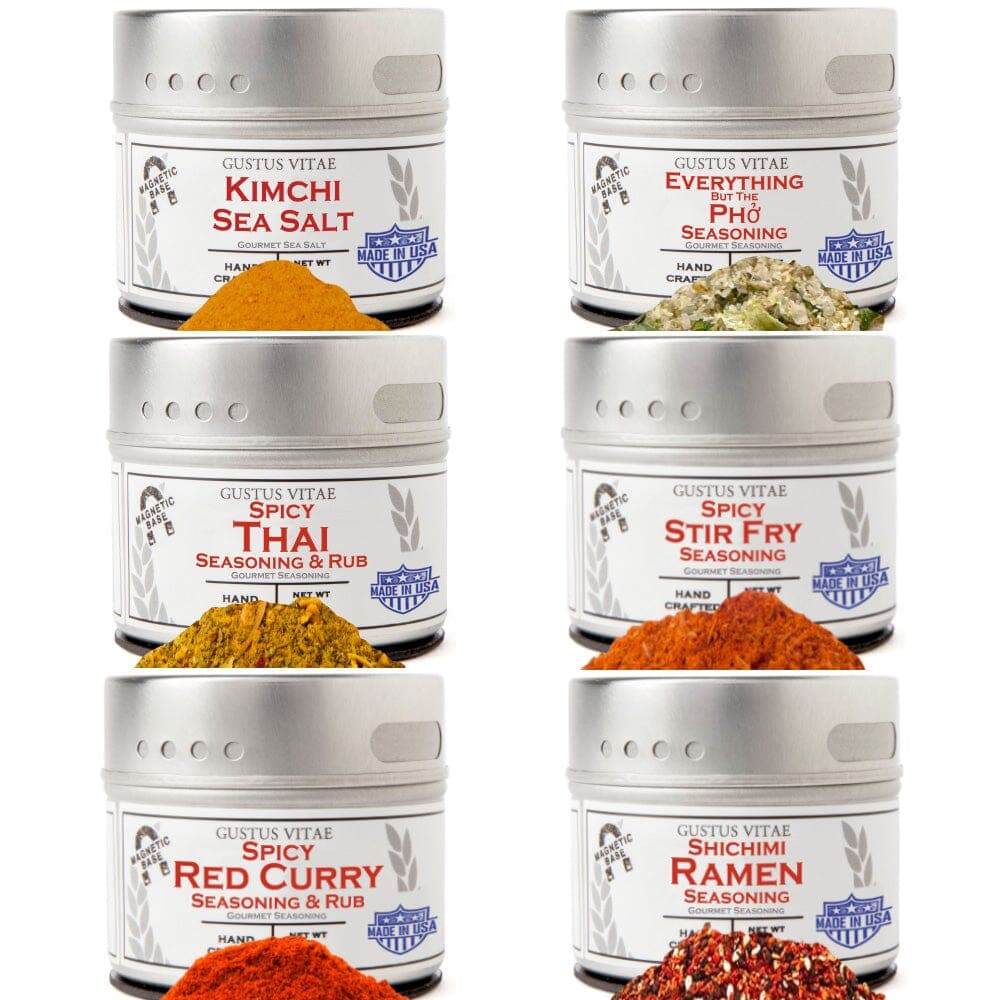 Asian Seasonings Gift Set - Tastes of Asia - Artisanal Spice Blends Six Pack