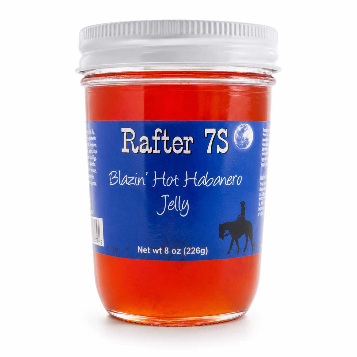 Blazin' Hot Habanero Jelly | 8 oz. | Hot Fruit Jelly | Meat Glaze | All Natural | Jelly Cream Cheese Dip | Made in Paxton, NE | Rafter 7S