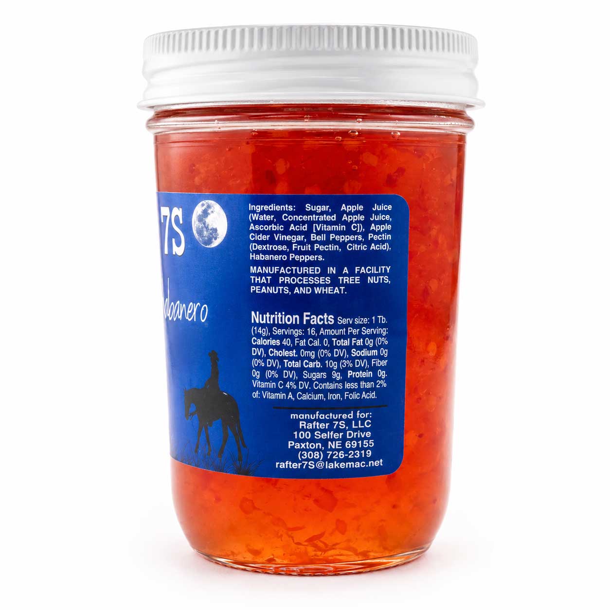 Blazin' Hot Habanero Jelly | 8 oz. | 3 Pack | Flaming Fruit Jelly | Cream Cheese Dip | Made in Paxton, NE | Rafter 7S