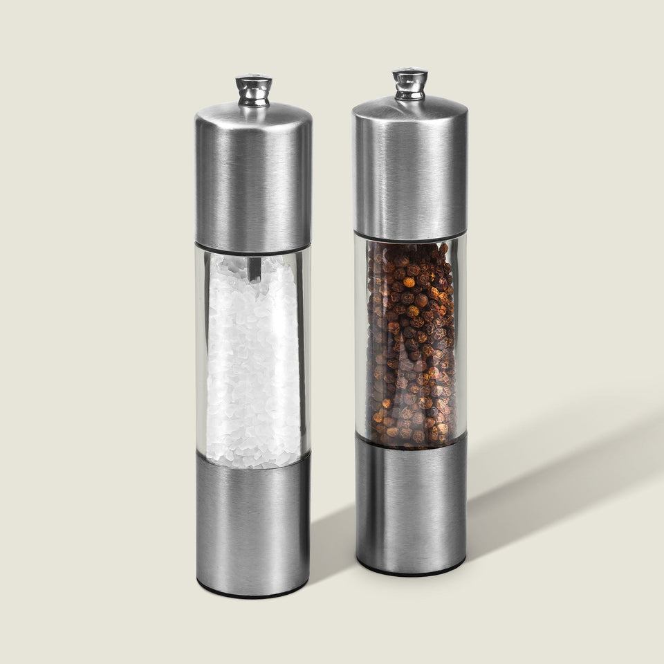 Cole Mason Everyday Stainless Steel Salt Pepper Mill Set