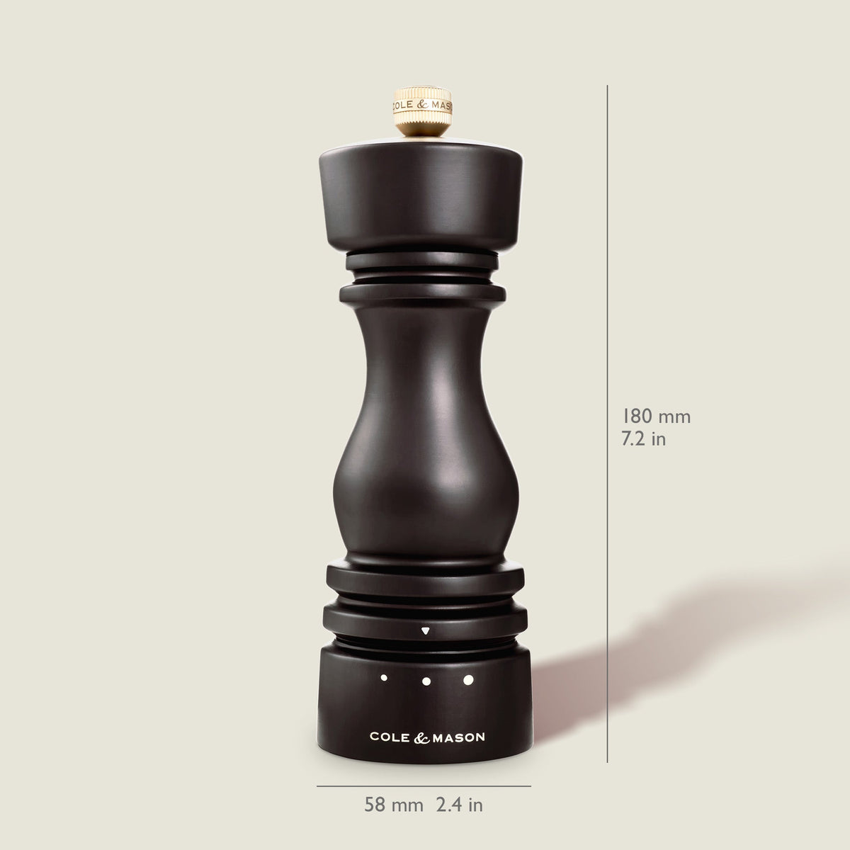 Cole & Mason London Chocolate Wood Grind Select Salt & Pepper Mills