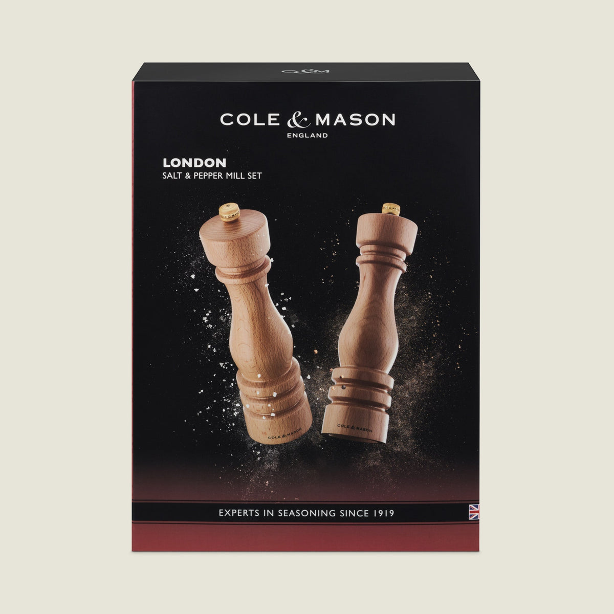 Cole & Mason London Natural Beech Salt & Pepper Mills