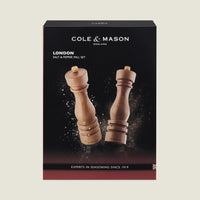 Cole & Mason London Natural Beech Salt & Pepper Mills