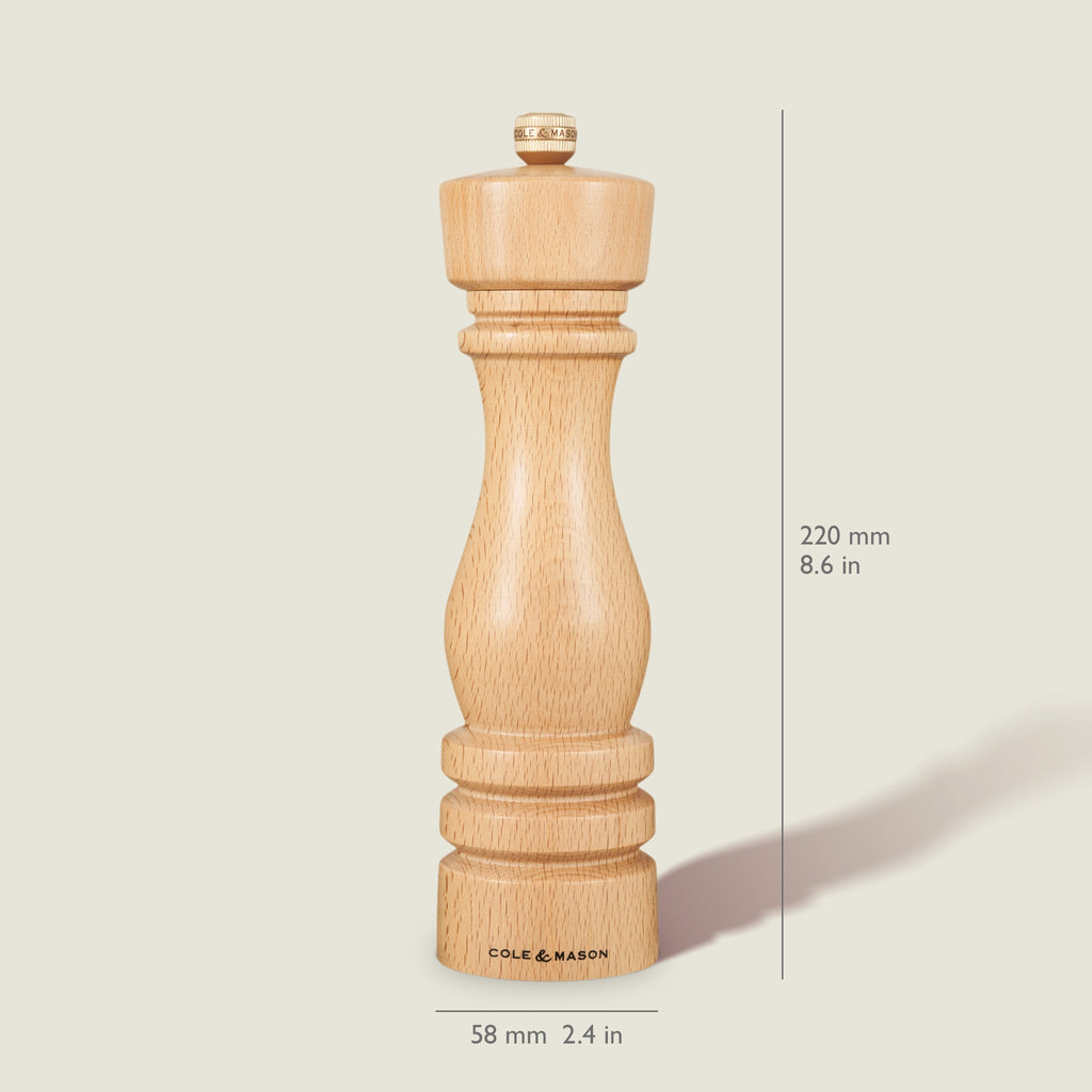 Cole & Mason London Natural Beech Salt & Pepper Mills