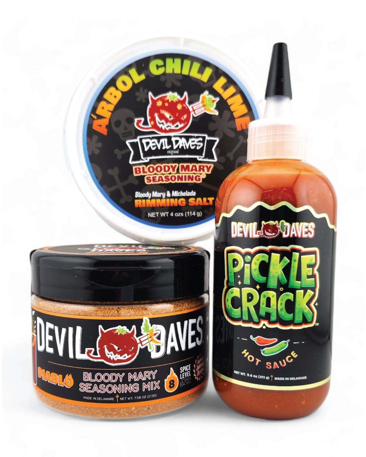 Fiesta Pack | Chelada Chili Lime, Pickle Hot Sauce & Seasoning Tub