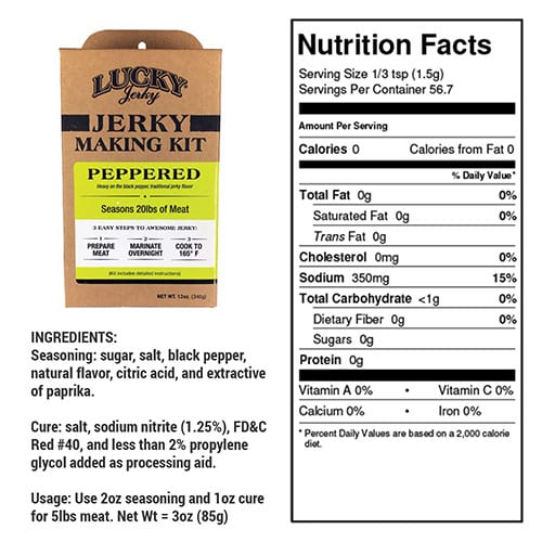 Jerky Making Kit | Pack fo 3 | 12 oz. Box | Black Pepper Flavor | Easy To Make | Designed To Accent The Flavor Of Meat | Bold Black Pepper Taste With Hints Of Garlic & Onion | Perfect Amount Of Zing  | Seasons 20 LBS. Of Meat