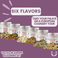 European Seasonings Gift Set - Tastes of Europe - Artisanal Spice Blends Six Pack
