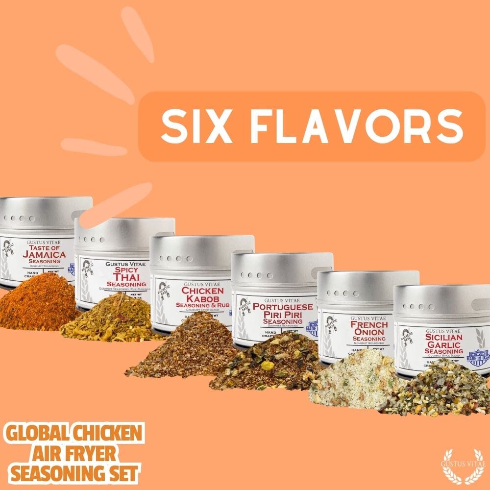 Global Chicken Air Fryer Seasoning Set - Artisanal Spice Blends Six Pack