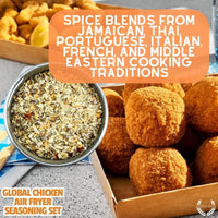 Global Chicken Air Fryer Seasoning Set - Artisanal Spice Blends Six Pack