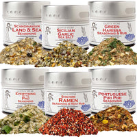 Global Foodie Favorites | World-Spanning 6 Pack Collection | Authentic Gourmet Seasonings and Spice Blends