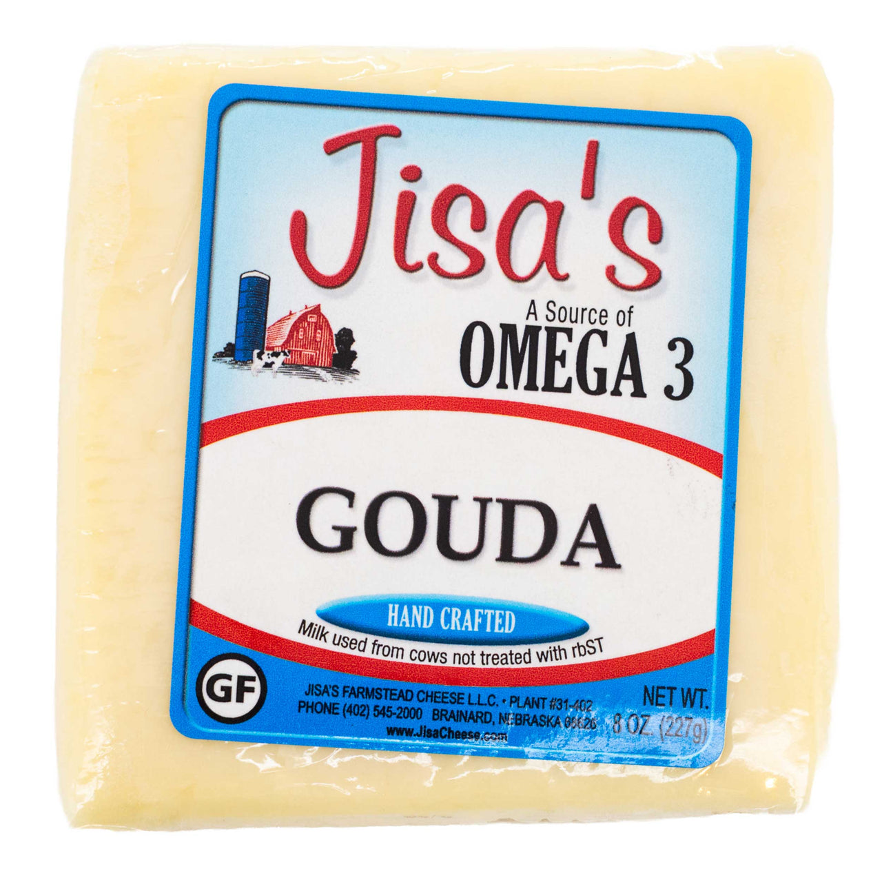 Best Nebraska Farmstead Cheese Block 3 Piece Sampler | Gouda, Smoked Bacon, Jalapeno | Made in Small Batches | Hand-Cut and Carefully Aged