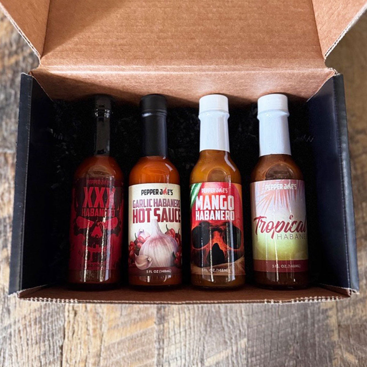 Habanero Hot Sauce Gift Box -  4-Pack Variety Set