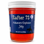 Habanero Explosion Jelly | 8 oz. | Hot and Spicy Jelly Spread | Meat Glaze | Fresh Habanero | Made in Paxton, NE | Rafter 7S