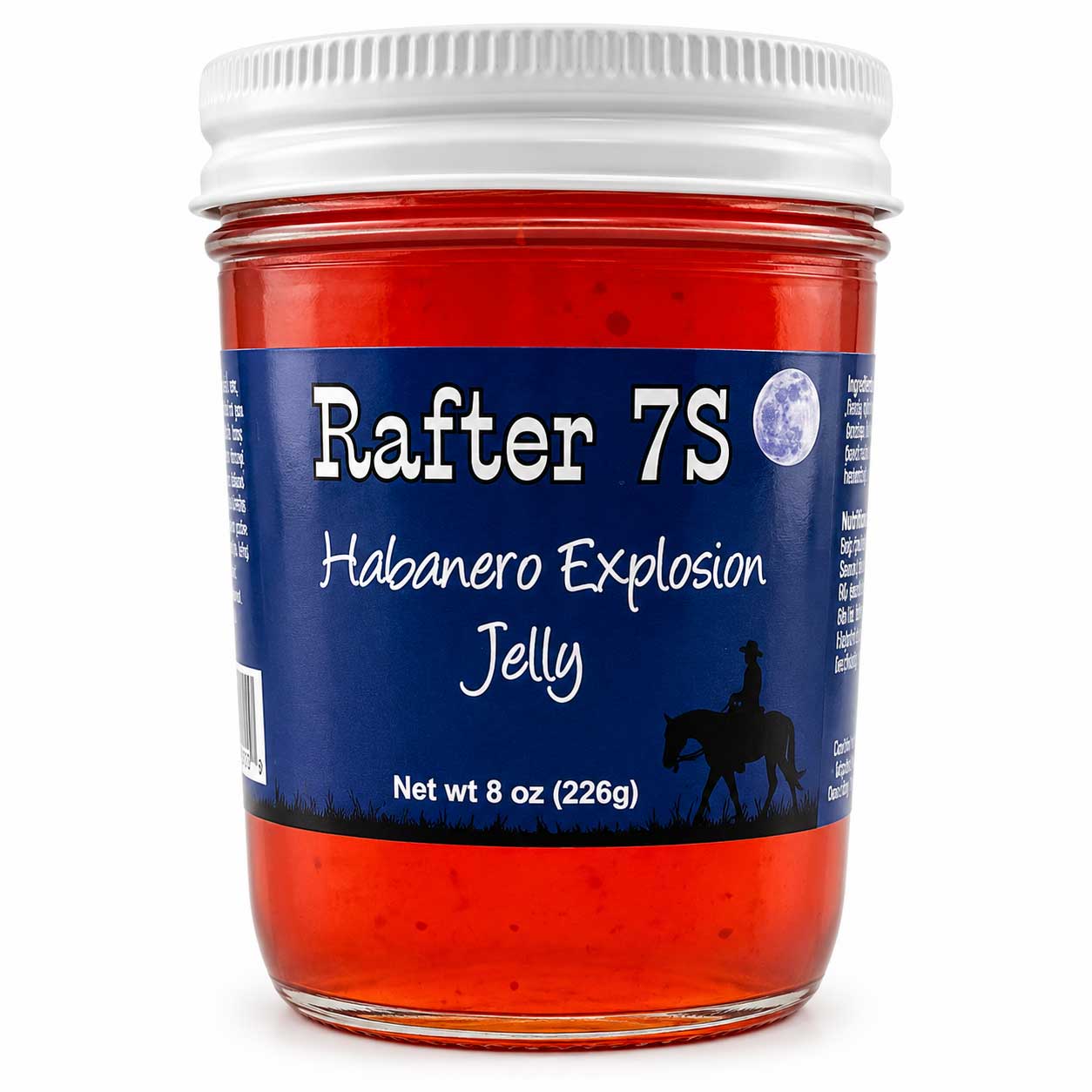 Habanero Explosion Jelly | 8 oz. | 3 Pack | Spicy Jelly | Meat Glaze | Cream Cheese Topping | Made in Paxton, NE | Rafter 7S