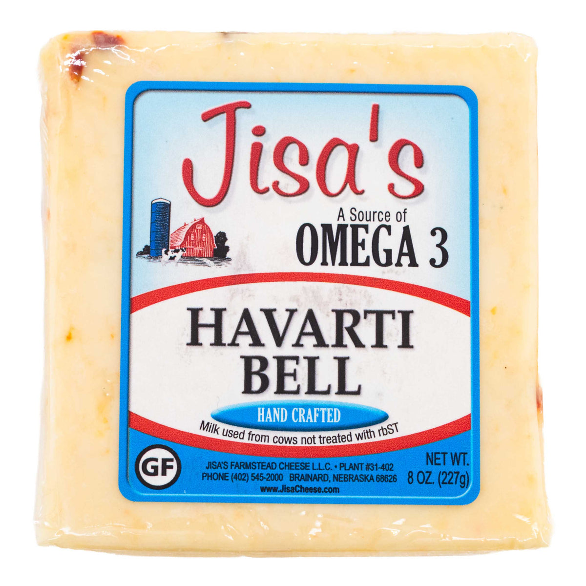 Best Nebraska Farmstead Cheese 6 Piece Sampler | Garlic Pepper, Dill, Havarti Bell, Tomato Basil, Garden Herb, Garlic Parsley | Made in Small Batches