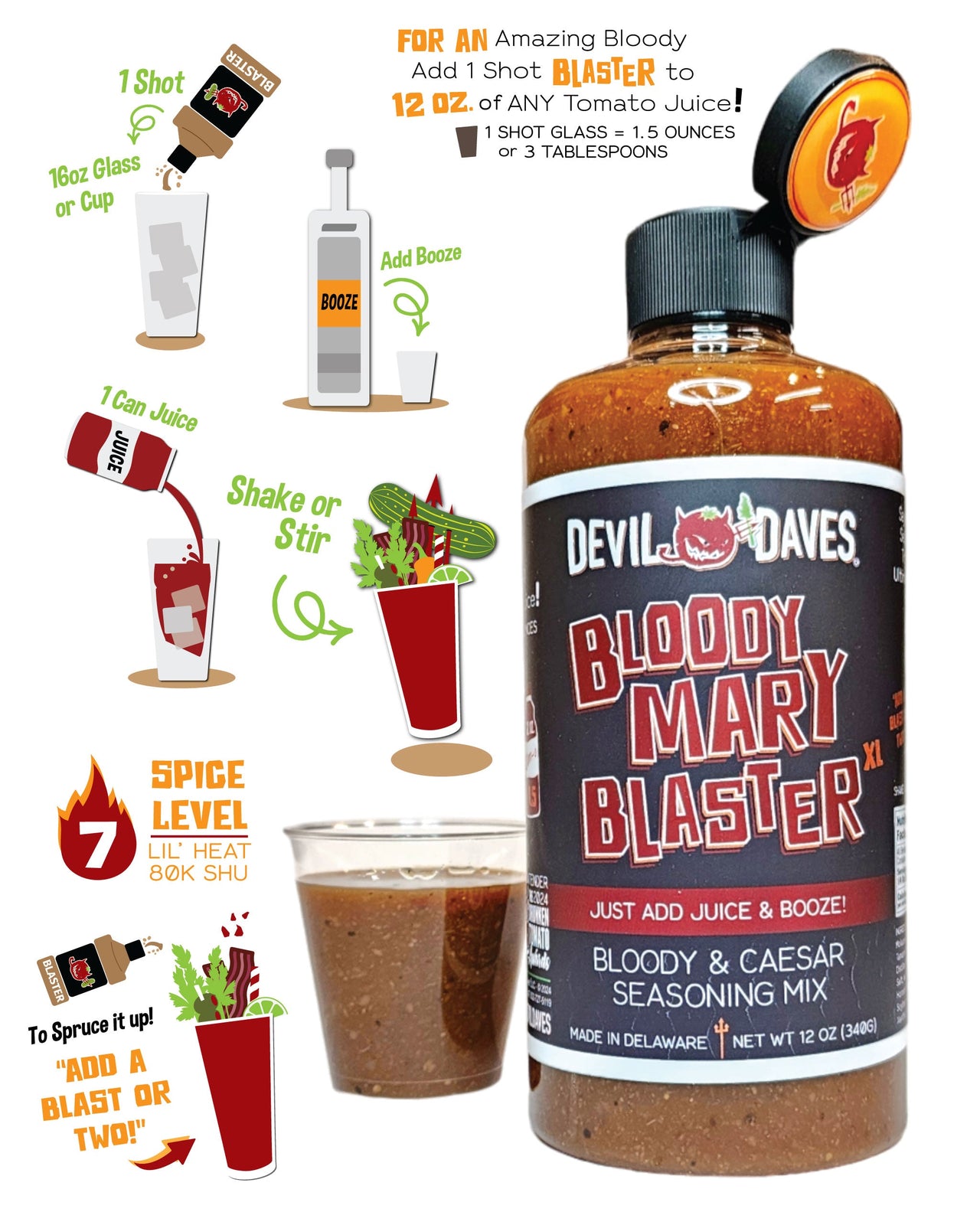 Blaster XL - Original Bloody Mary Seasoning | 12 Oz