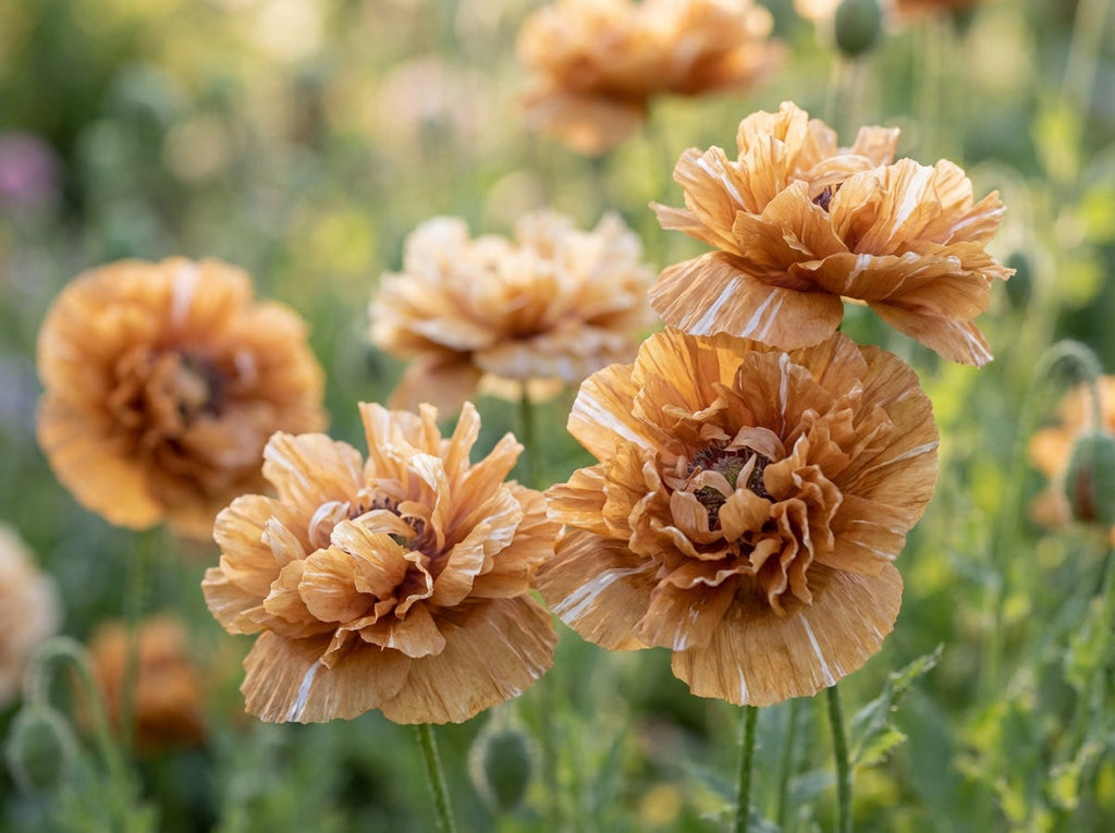 100 Flemish Antique PEONY POPPY MIXED Colors  Papaver Peoniflorum Flower Seeds