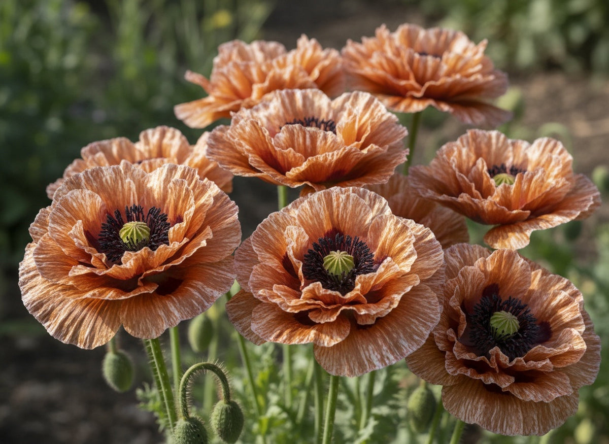 100 Flemish Antique PEONY POPPY MIXED Colors  Papaver Peoniflorum Flower Seeds