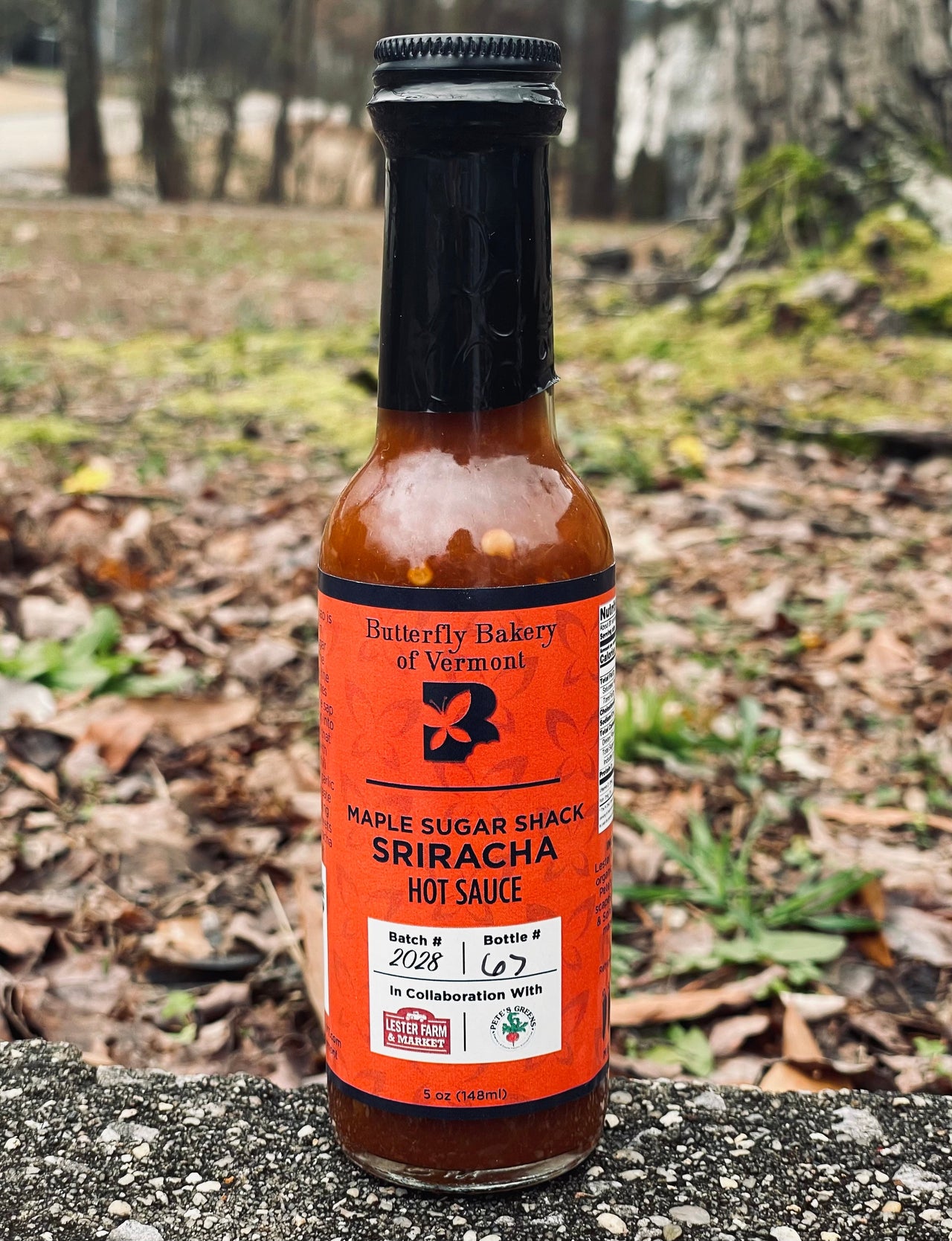 Butterfly Bakery Maple Sugar Shack Sriracha Hot Sauce 5 oz.