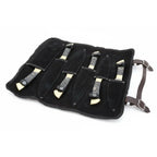J2 Steel Mirror Polished Kitchen Knife Set with Black Pakka Wood Handles