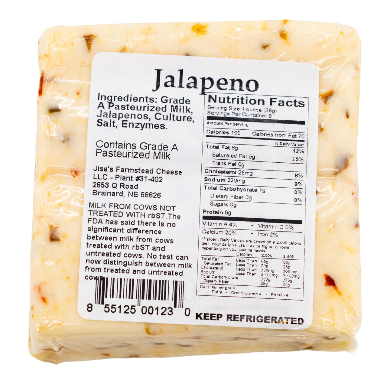 Best Nebraska Farmstead Cheese Block 3 Piece Sampler | Gouda, Smoked Bacon, Jalapeno | Made in Small Batches | Hand-Cut and Carefully Aged