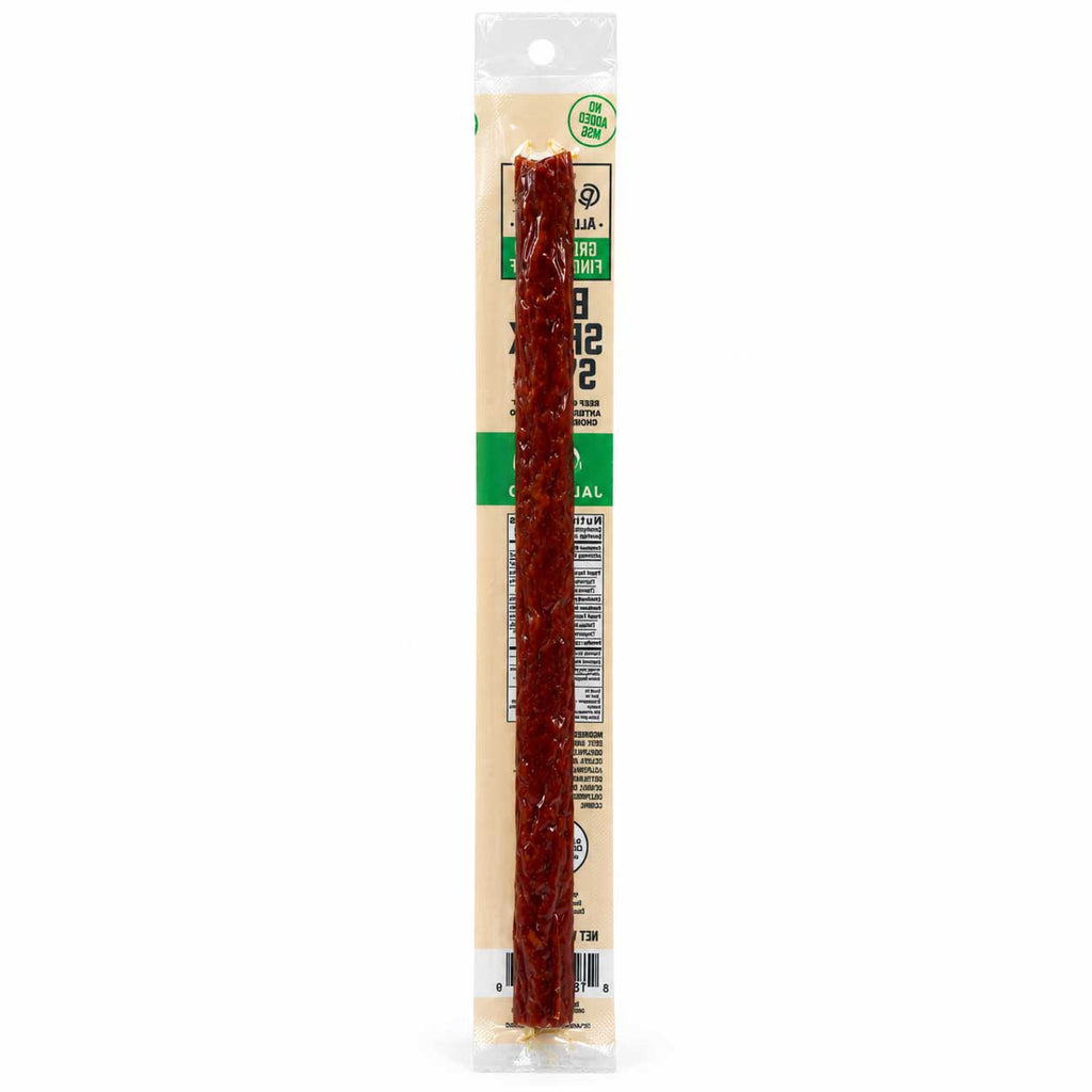 Beef Stick | 1 oz. | Jalapeño Flavor | Certified Piedmontese Beef | Grass Fed & Finished Beef | High Protein Snack | All Natural Ingredients