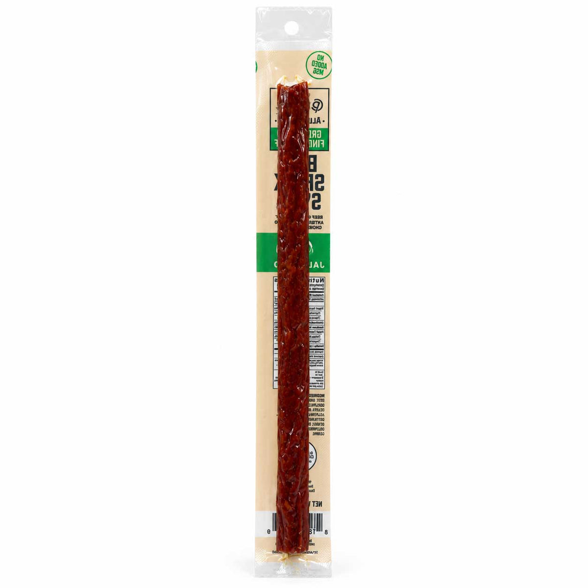 Beef Stick | 1 oz. | Jalapeño Flavor | Certified Piedmontese Beef | Grass Fed & Finished Beef | High Protein Snack | All Natural Ingredients