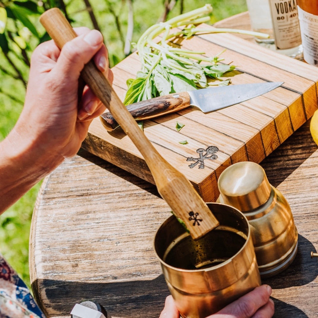 Bourbon Barrel Stave Cutting Board: Square