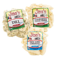 Best Nebraska Farmstead Cheese Nuggets 3 Piece Sampler | New York Cheddar, Dill, California Garlic Pepper | Made in Small Batches