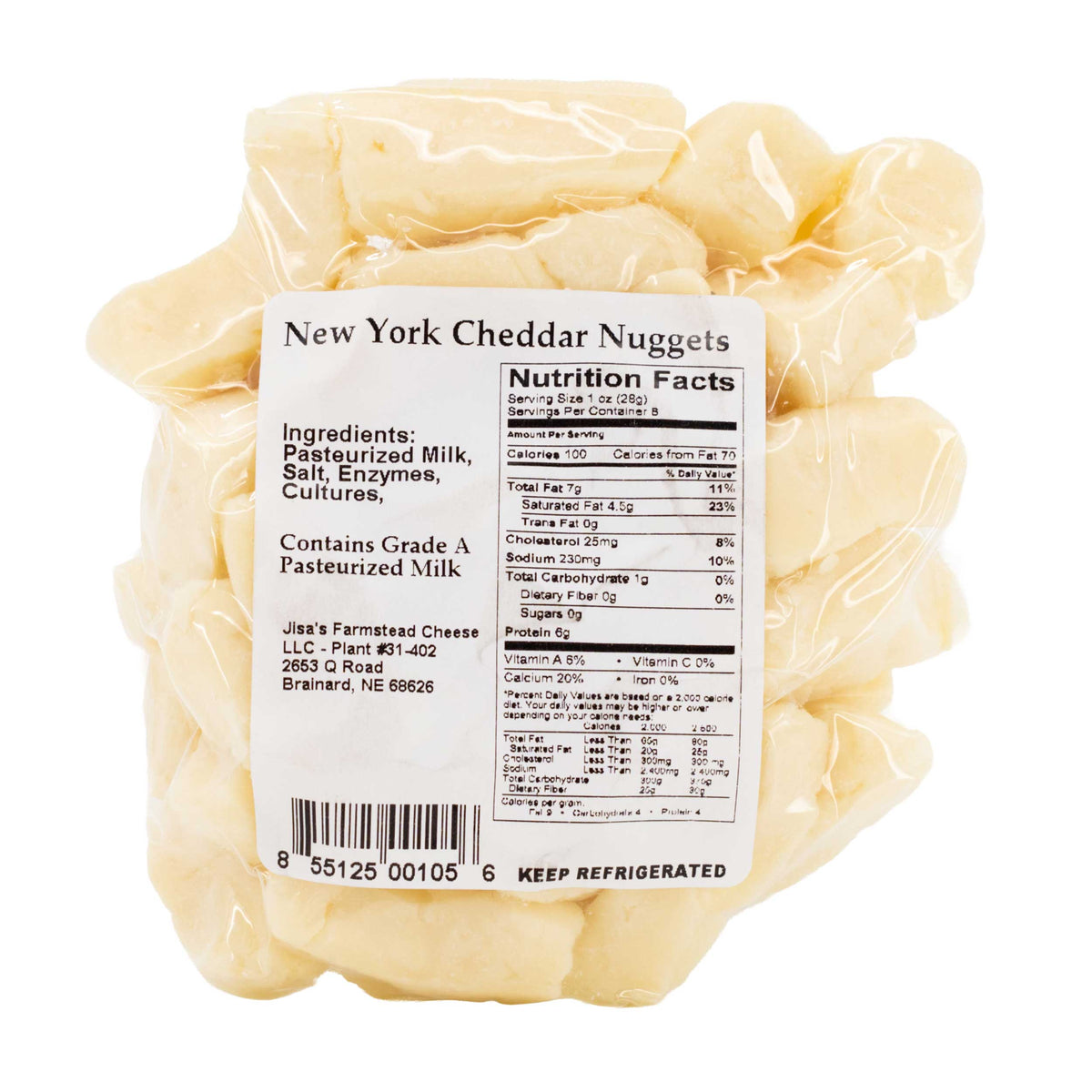 Best Nebraska Farmstead Cheese 6 Piece Sampler | Garlic Pepper, Cheddar, Havarti, Jalapeno, Spinach & Artichoke, Bacon | Hand-Cut and Carefully Aged