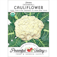 Snowball Cauliflower Seeds (Organic)