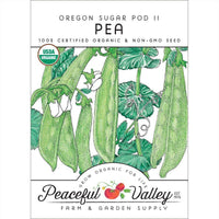 Oregon Sugar Pod Pea Seeds (Organic)