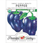 Purple Beauty Sweet Pepper Seeds (Organic)