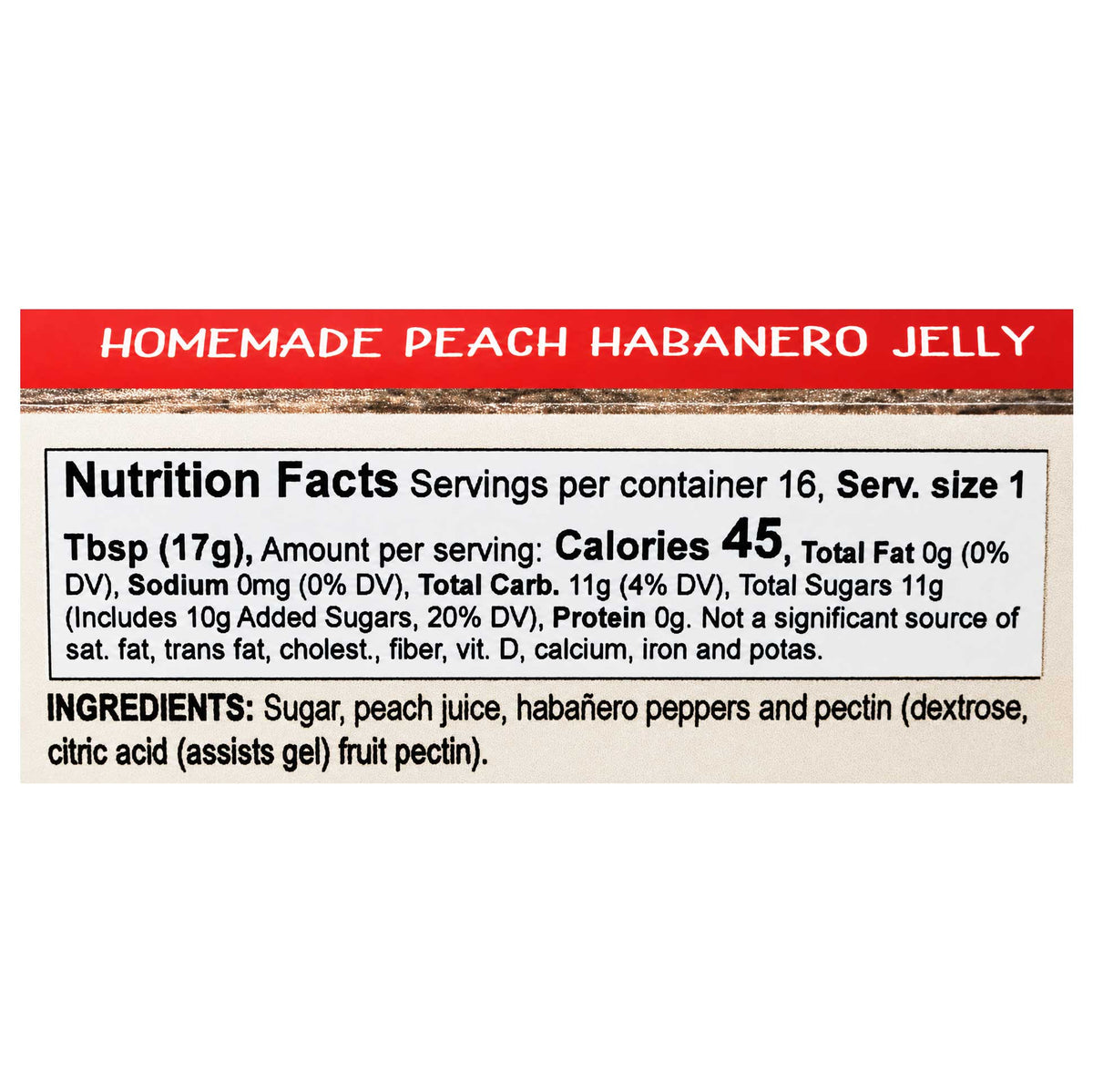 Peach Habanero Jelly | 11.5 oz. Jar | Made with Fresh Peaches | Spicy Fruit Spread | Made in Ravenna, NE | Nutt Family Jams and Jellies