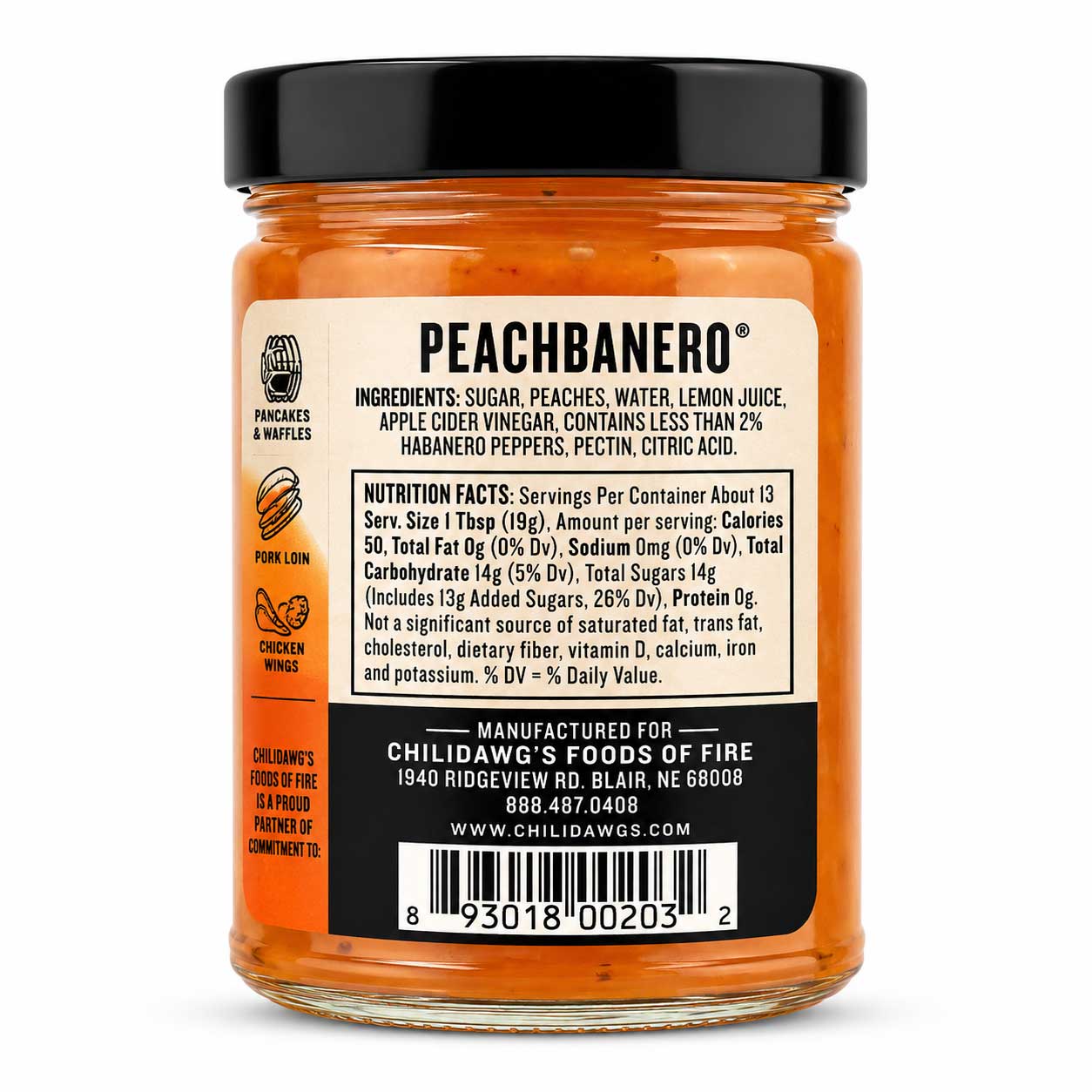 Peachbanero Pepper Spread | Pack of 3 | 9 oz | Gluten Free | Chili Dawg's Foods of Fire