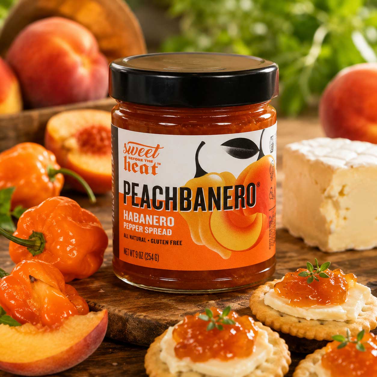 Peachbanero Pepper Spread | 9 oz | Gluten Free | Chili Dawg's Foods of Fire