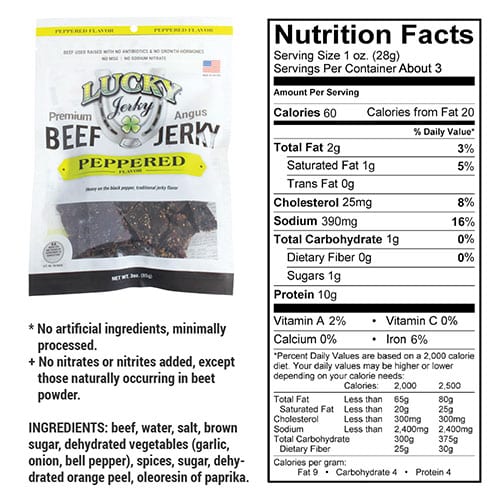 Black Pepper Beef Jerky | 3 oz. Bag | Big, Bold Flavor | Tender Jerky | Made in Holdrege, NE | Nebraska Star Beef