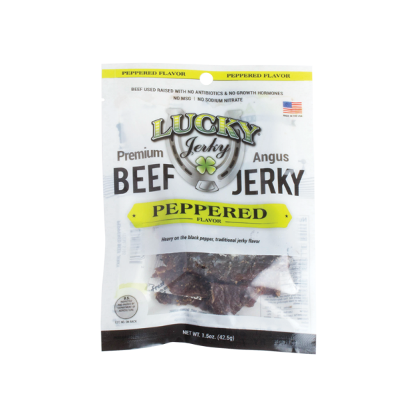 Black Pepper Beef Jerky | 1.5 oz. Bag | Pack of 6 | Premium Beef Jerky | Made in Holdrege, NE | Nebraska Star Beef
